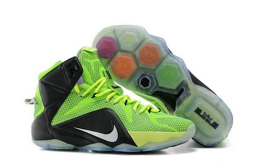 Nike Lebron 12 Womens Fluorescent Green Black Outlet Store
